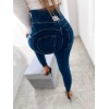 Jeans double luxury push up blue Legginsy a'la jeans